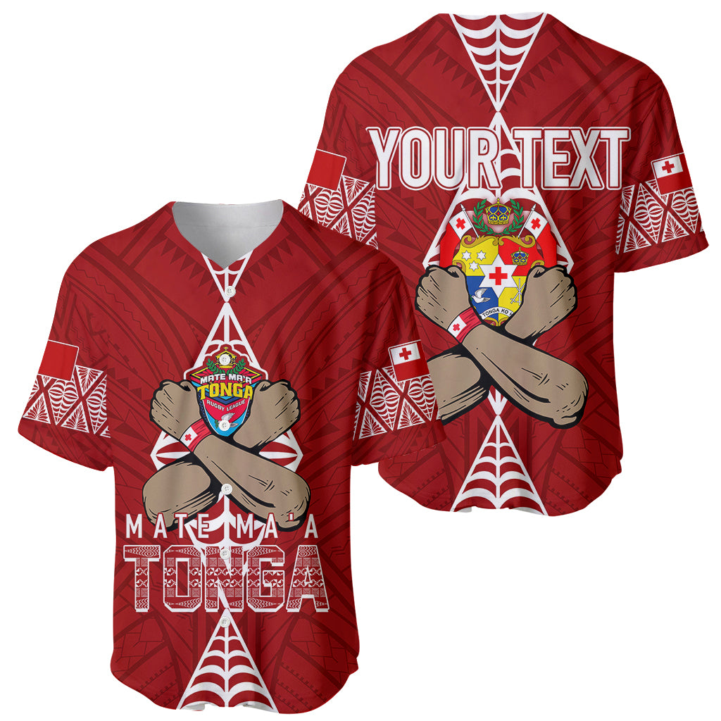 Personalised Tonga Rugby Baseball Jersey Mate Ma'a Tonga Independence Day LT7 - Wonder Print Shop
