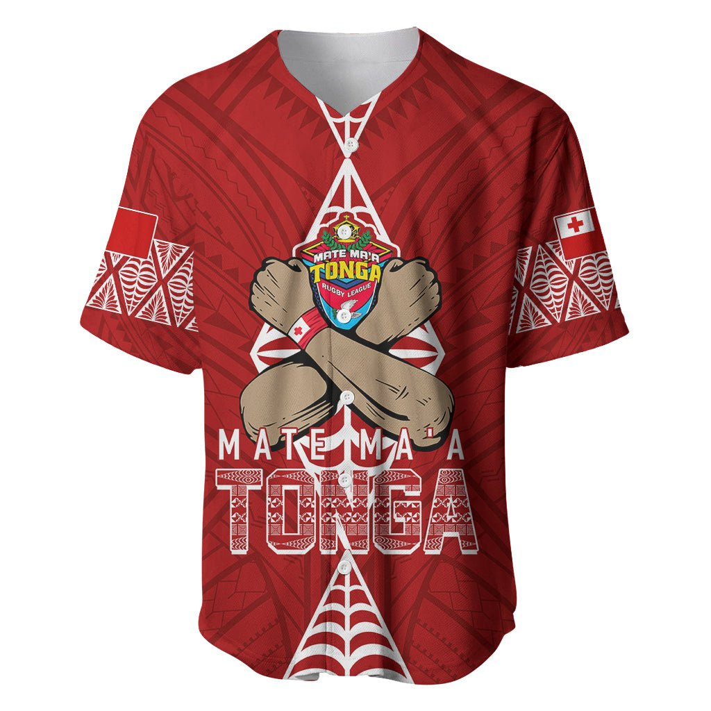 Personalised Tonga Rugby Baseball Jersey Mate Ma'a Tonga Independence Day LT7 - Wonder Print Shop