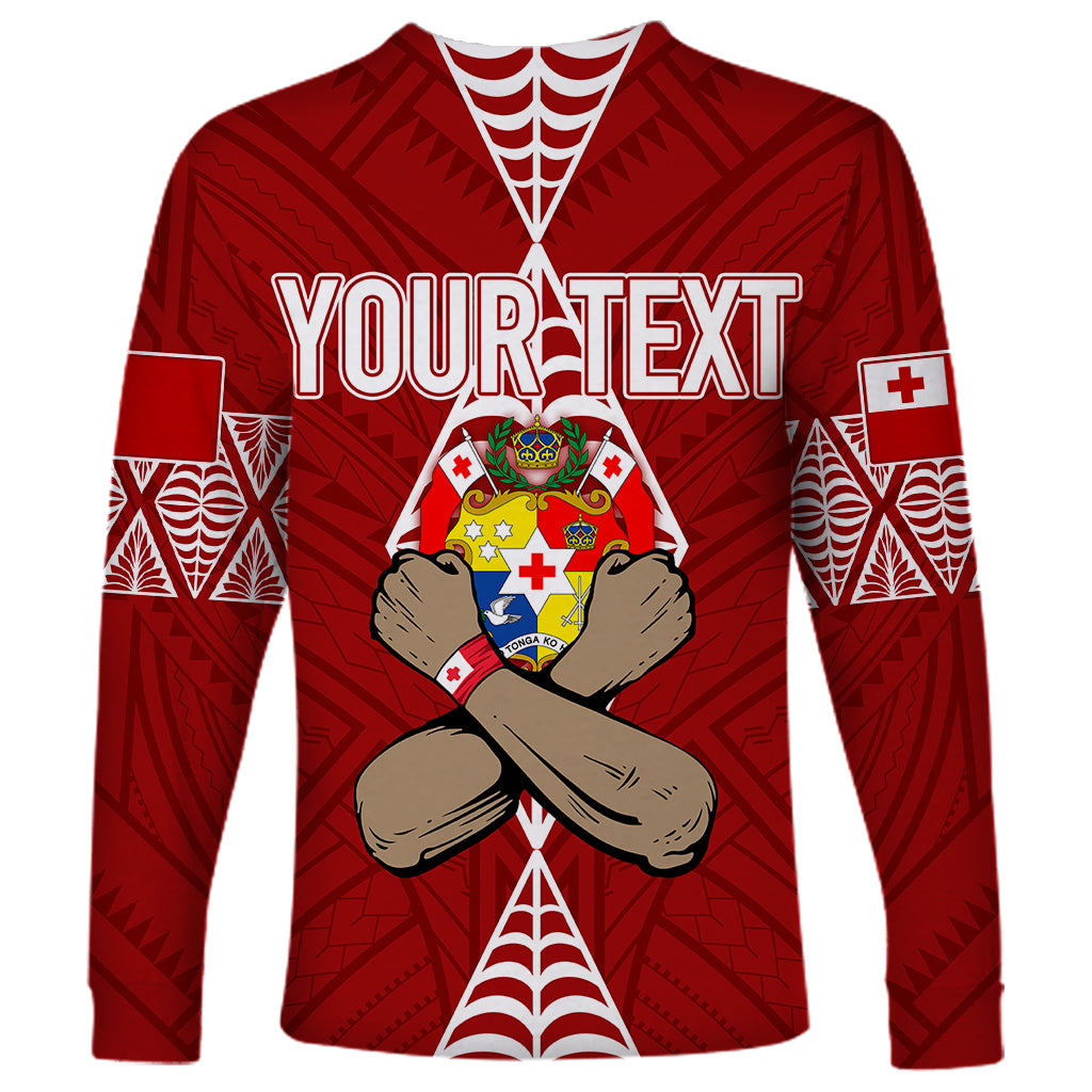 Personalised Tonga Rugby Long Sleeve Shirt Mate Ma'a Tonga Independence Day - Wonder Print Shop