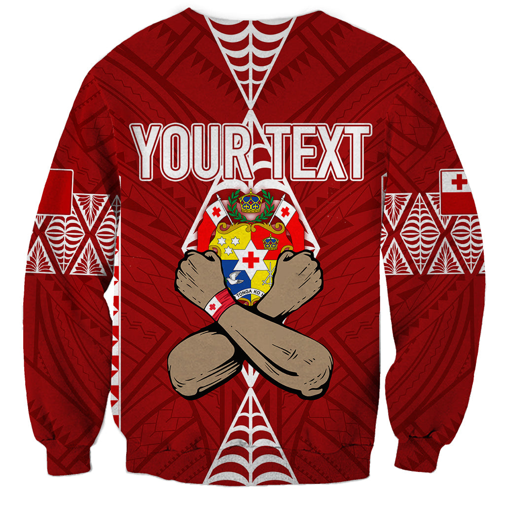 Personalised Tonga Rugby Sweatshirt Mate Ma'a Tonga Independence Day - Wonder Print Shop