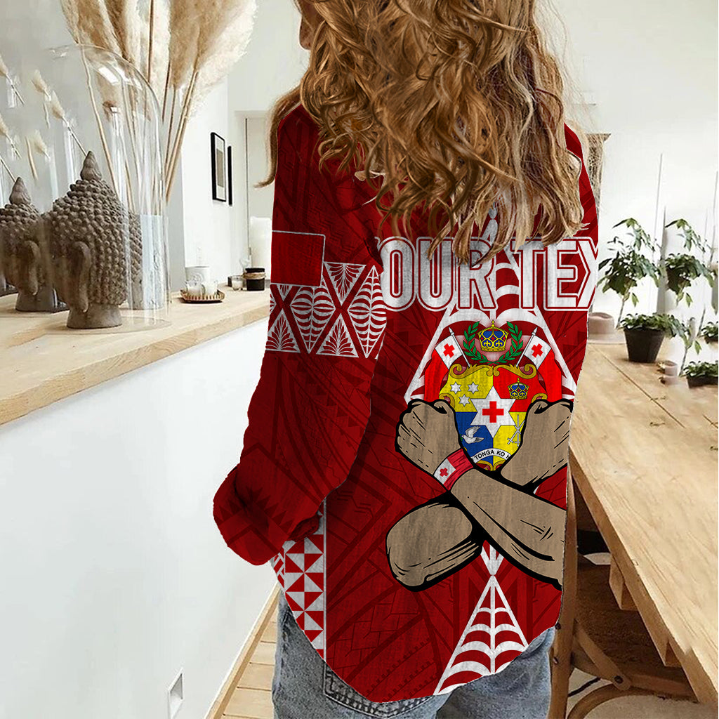 Personalised Tonga Rugby Women Casual Shirt Mate Ma'a Tonga Independence Day - Wonder Print Shop