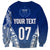 Personalised Samoa Rugby Sweatshirt Manu Samoa Gradient Blue - Wonder Print Shop