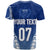 Personalised Samoa Rugby T Shirt Manu Samoa Gradient Blue - Wonder Print Shop