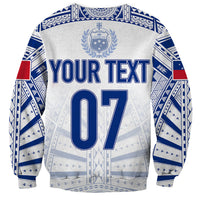 Personalised Samoa Rugby Sweatshirt Manu Samoa Gradient White - Wonder Print Shop