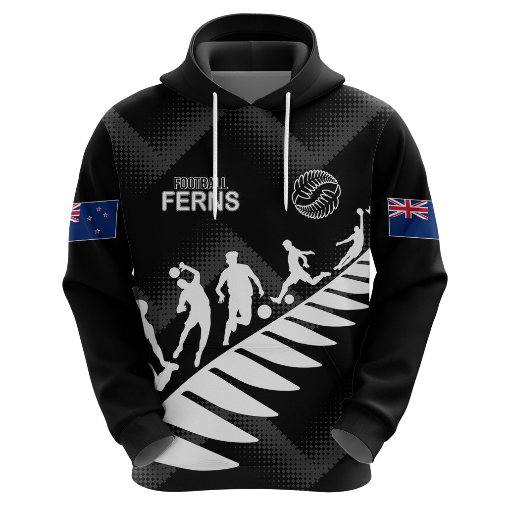 Custom New Zealand Football Ferns Hoodie Women World Cup 2023 Sporty Vibes - Wonder Print Shop