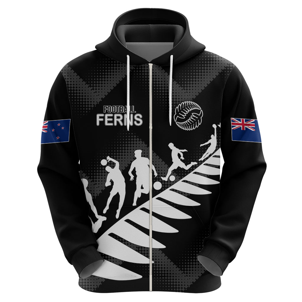 Custom New Zealand Football Ferns Hoodie Women World Cup 2023 Sporty Vibes - Wonder Print Shop