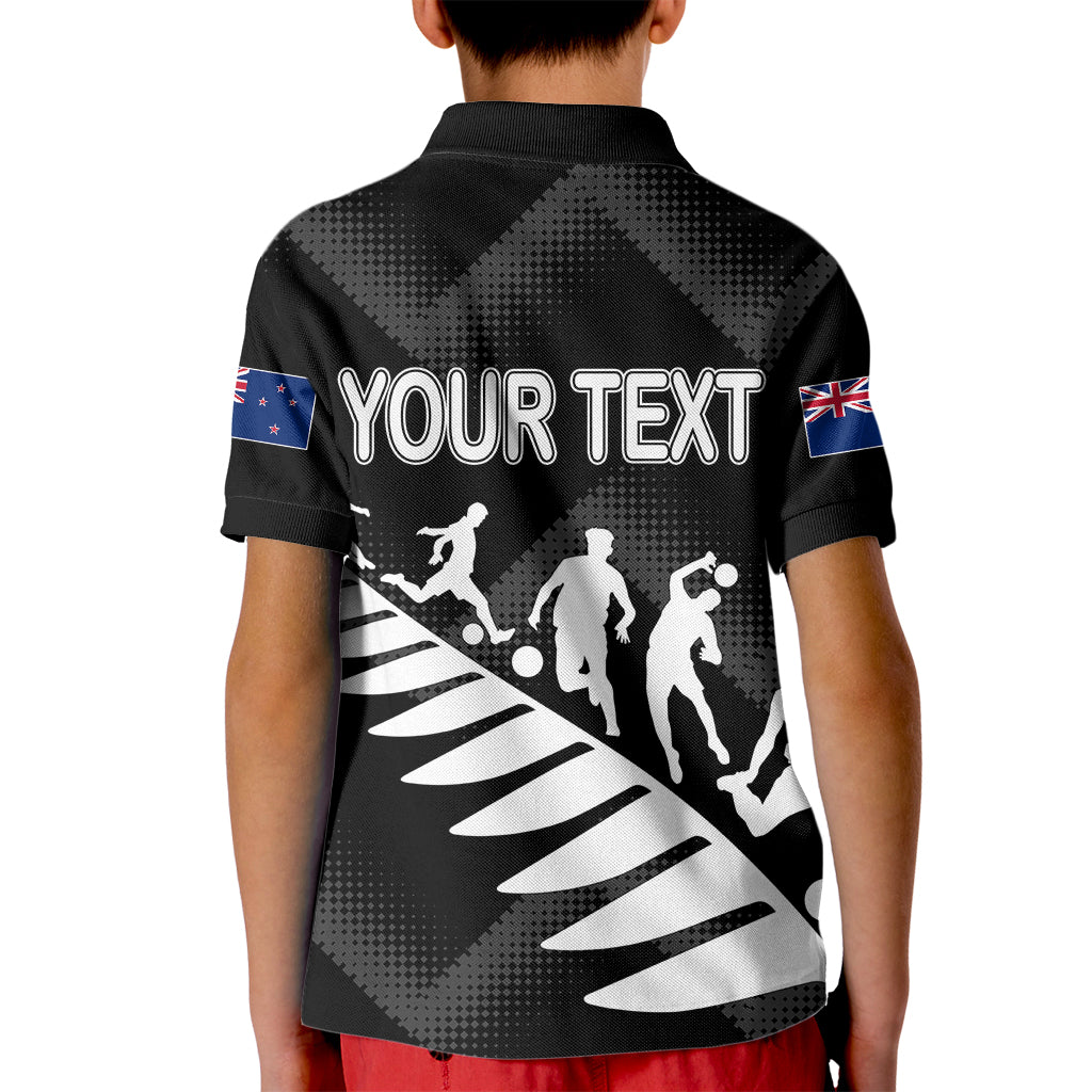 Custom New Zealand Football Ferns Polo Shirt for Kid Women World Cup 2023 Sporty Vibes - Wonder Print Shop