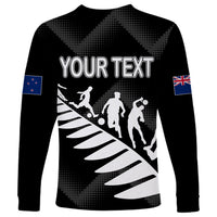 Personalised New Zealand Football Ferns Long Sleeve Shirt Women World Cup 2023 Sporty Vibes - Wonder Print Shop
