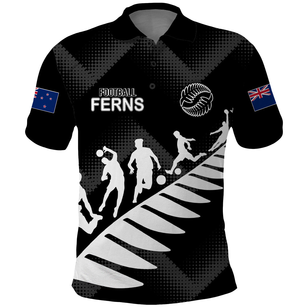 Custom New Zealand Football Ferns Polo Shirt Women World Cup 2023 Sporty Vibes - Wonder Print Shop