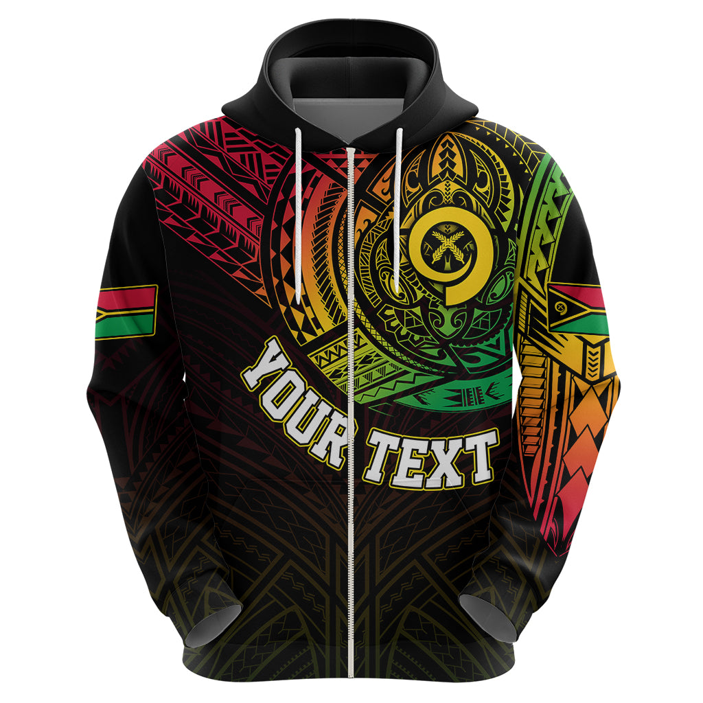 Custom Vanuatu Hoodie Turtle Chest Tattoo Flag Color - Wonder Print Shop