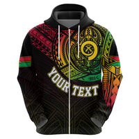 Custom Vanuatu Hoodie Turtle Chest Tattoo Flag Color - Wonder Print Shop