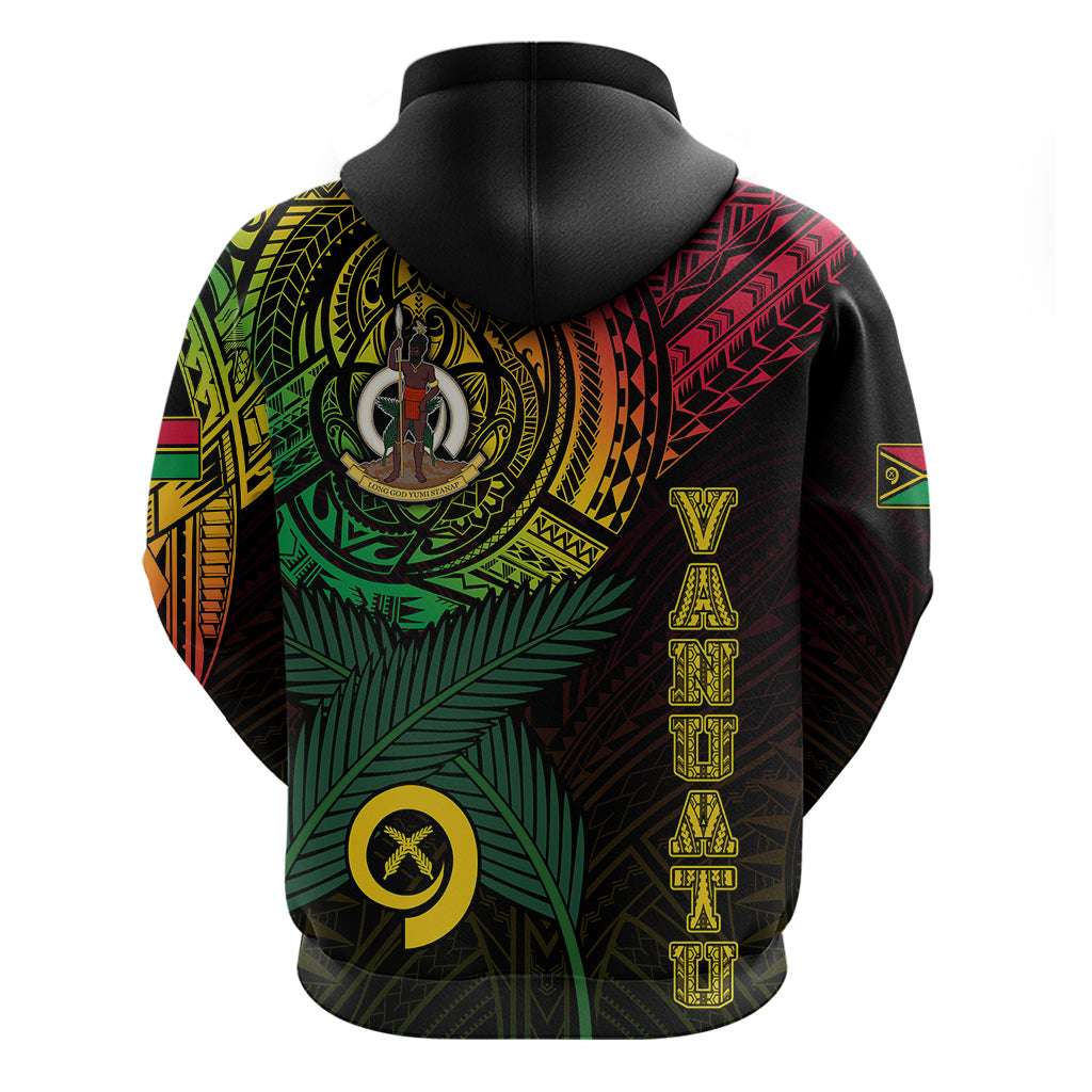 Custom Vanuatu Hoodie Turtle Chest Tattoo Flag Color - Wonder Print Shop