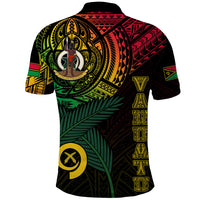 Custom Vanuatu Polo Shirt Turtle Chest Tattoo Flag Color - Wonder Print Shop