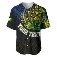 Personalised Vanuatu Baseball Jersey Turtle Chest Tattoo Flag Color - Malampa LT7 - Wonder Print Shop