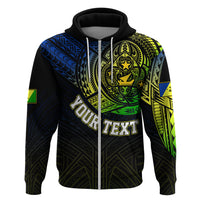 Custom Vanuatu Hoodie Turtle Chest Tattoo Flag Color - Malampa - Wonder Print Shop