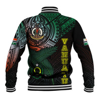 Personalised Vanuatu Baseball Jacket Turtle Chest Tattoo Flag Color - Penama LT7 - Wonder Print Shop