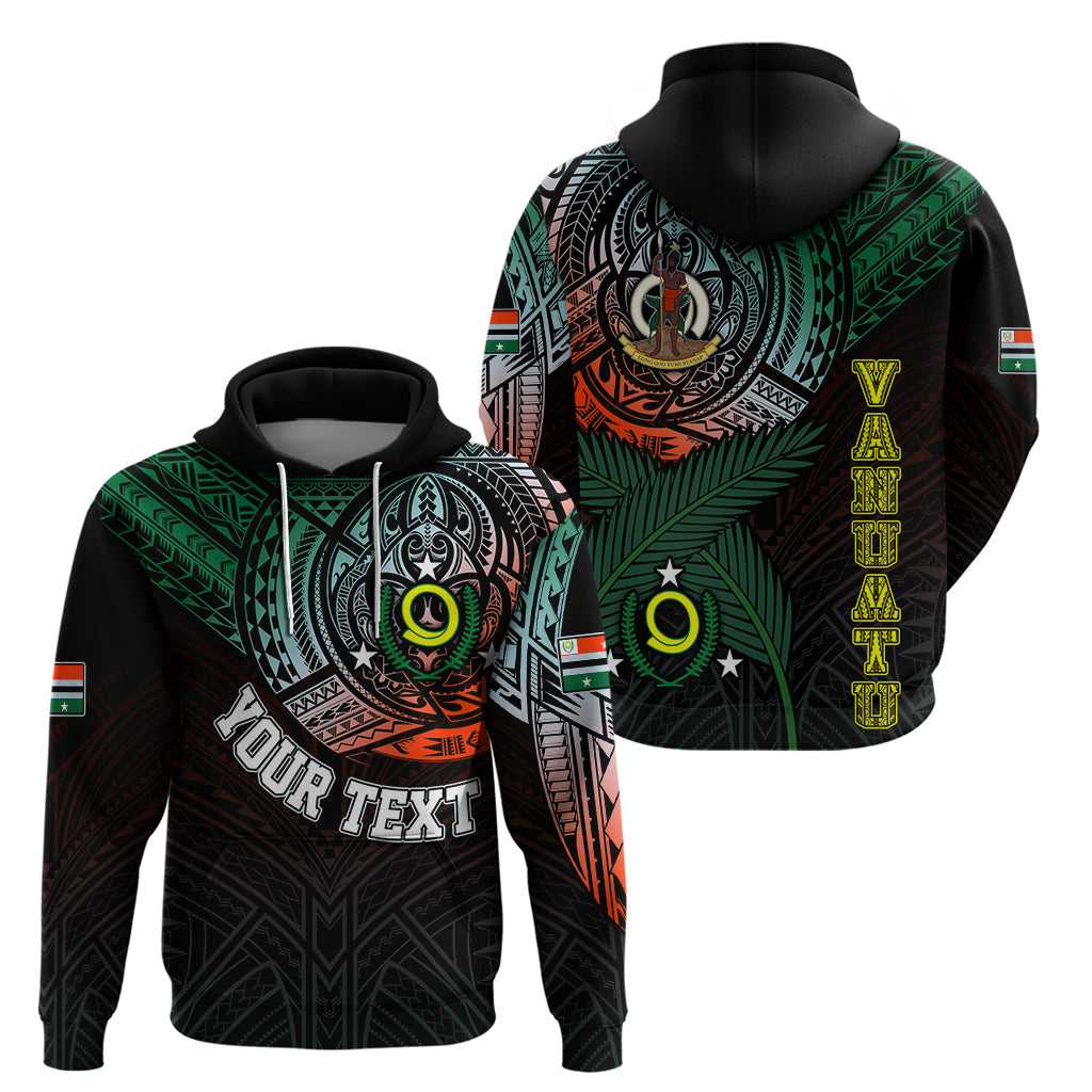 Custom Vanuatu Hoodie Turtle Chest Tattoo Flag Color - Penama - Wonder Print Shop
