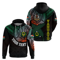 Custom Vanuatu Hoodie Turtle Chest Tattoo Flag Color - Penama - Wonder Print Shop