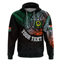 Custom Vanuatu Hoodie Turtle Chest Tattoo Flag Color - Penama - Wonder Print Shop