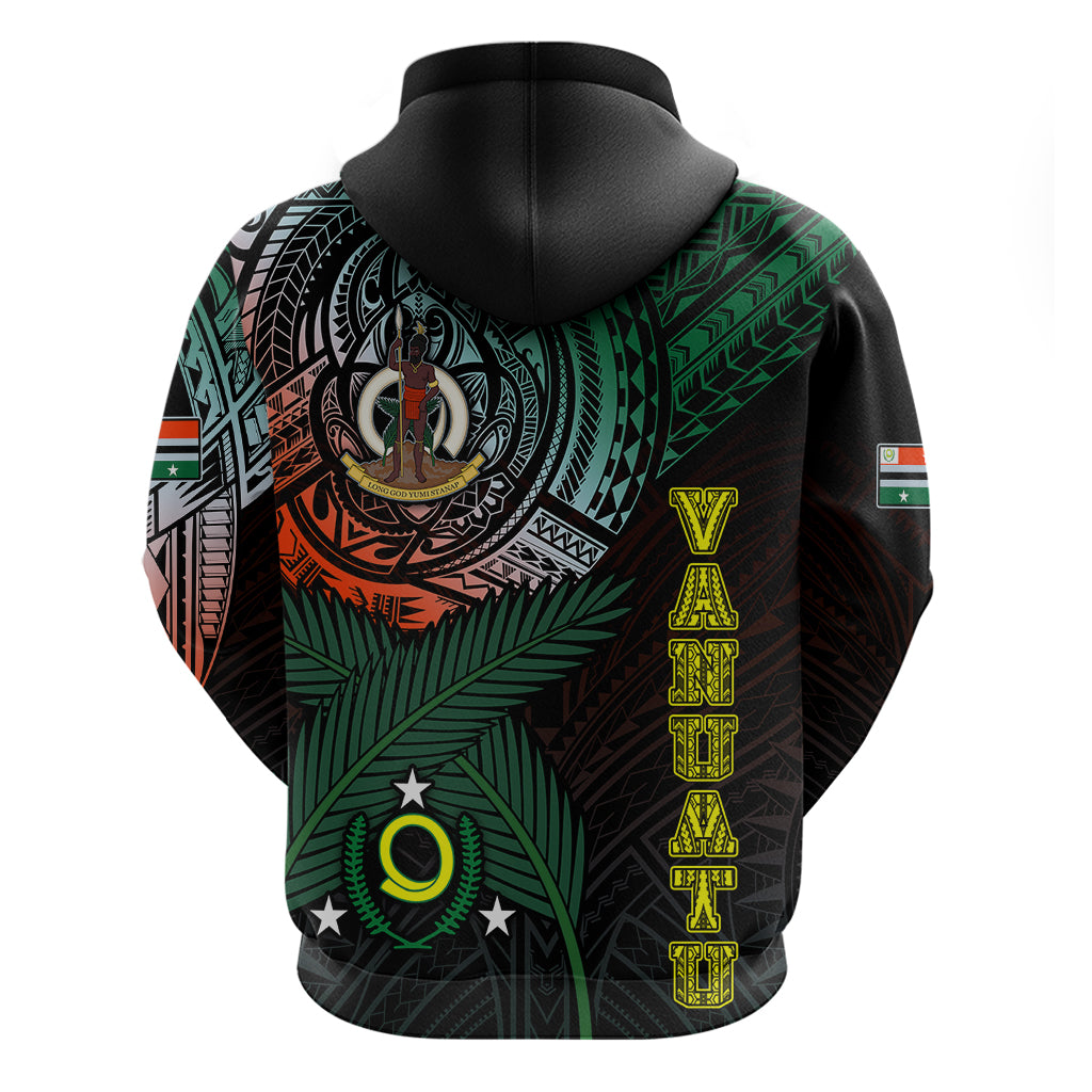 Custom Vanuatu Hoodie Turtle Chest Tattoo Flag Color - Penama - Wonder Print Shop