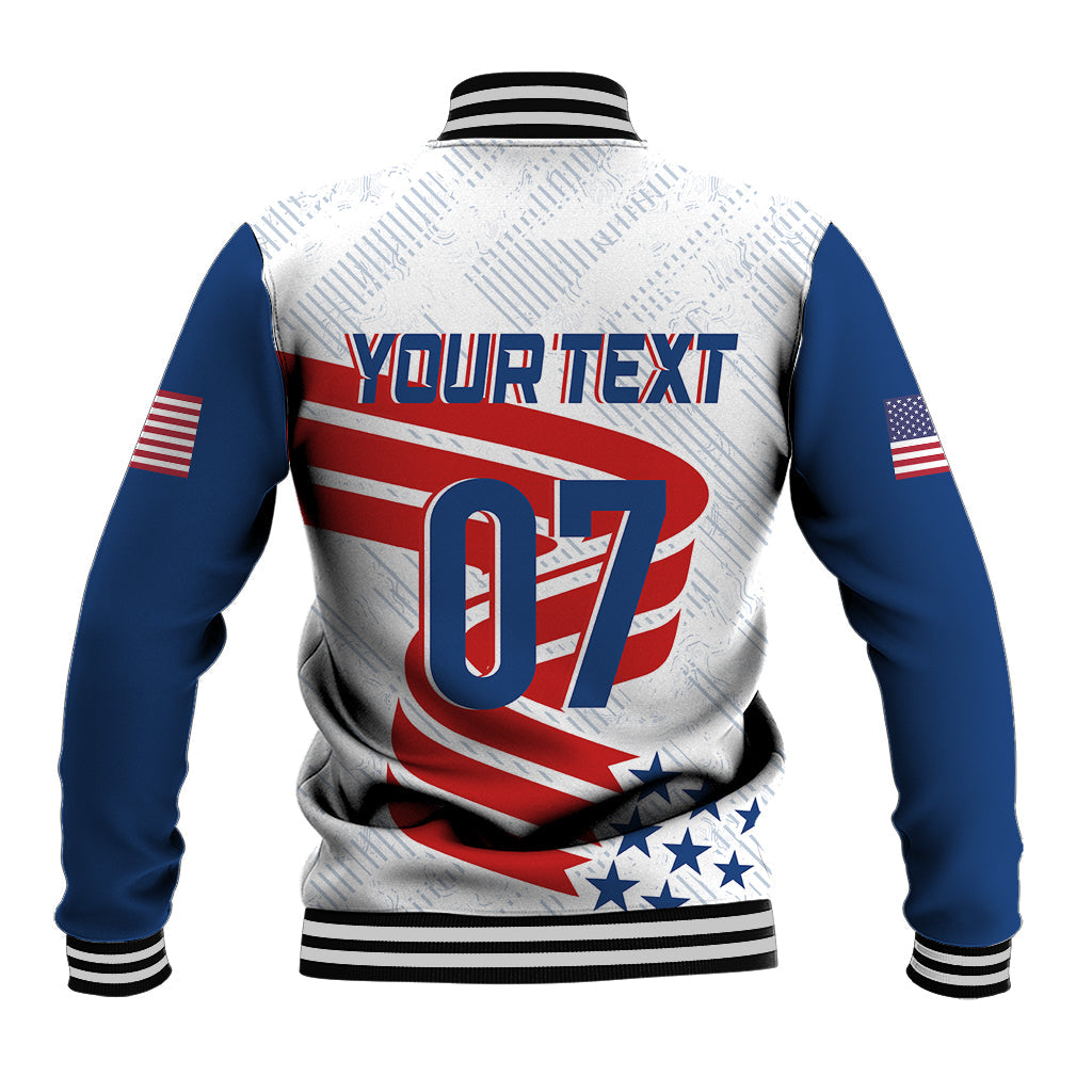 Personalised USA Baseball Star Spangled Simple Style Baseball Jacket LT7 - Wonder Print Shop