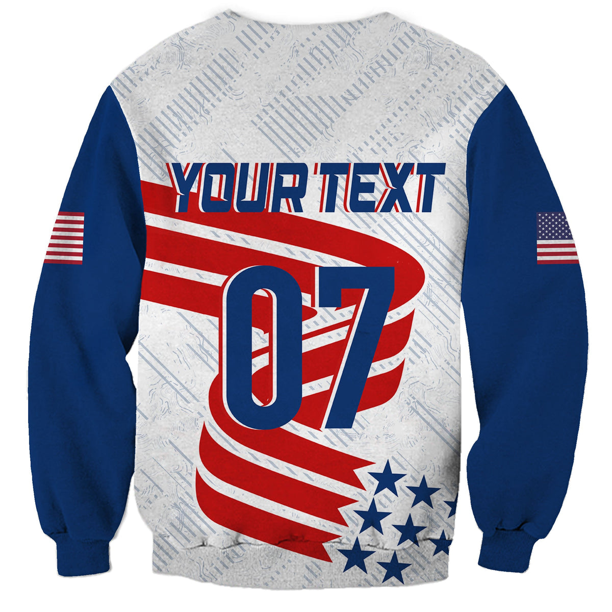 Personalised USA Baseball Star Spangled Simple Style Sweatshirt - Wonder Print Shop