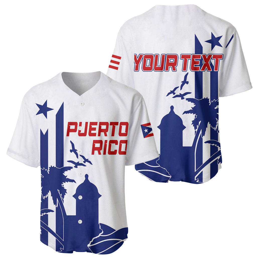 Personalised Puerto Rico Baseball 2023 El Morro Silhouette Baseball Jersey LT7 - Wonder Print Shop