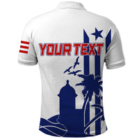 Custom Puerto Rico Baseball 2023 El Morro Silhouette Polo Shirt - Wonder Print Shop