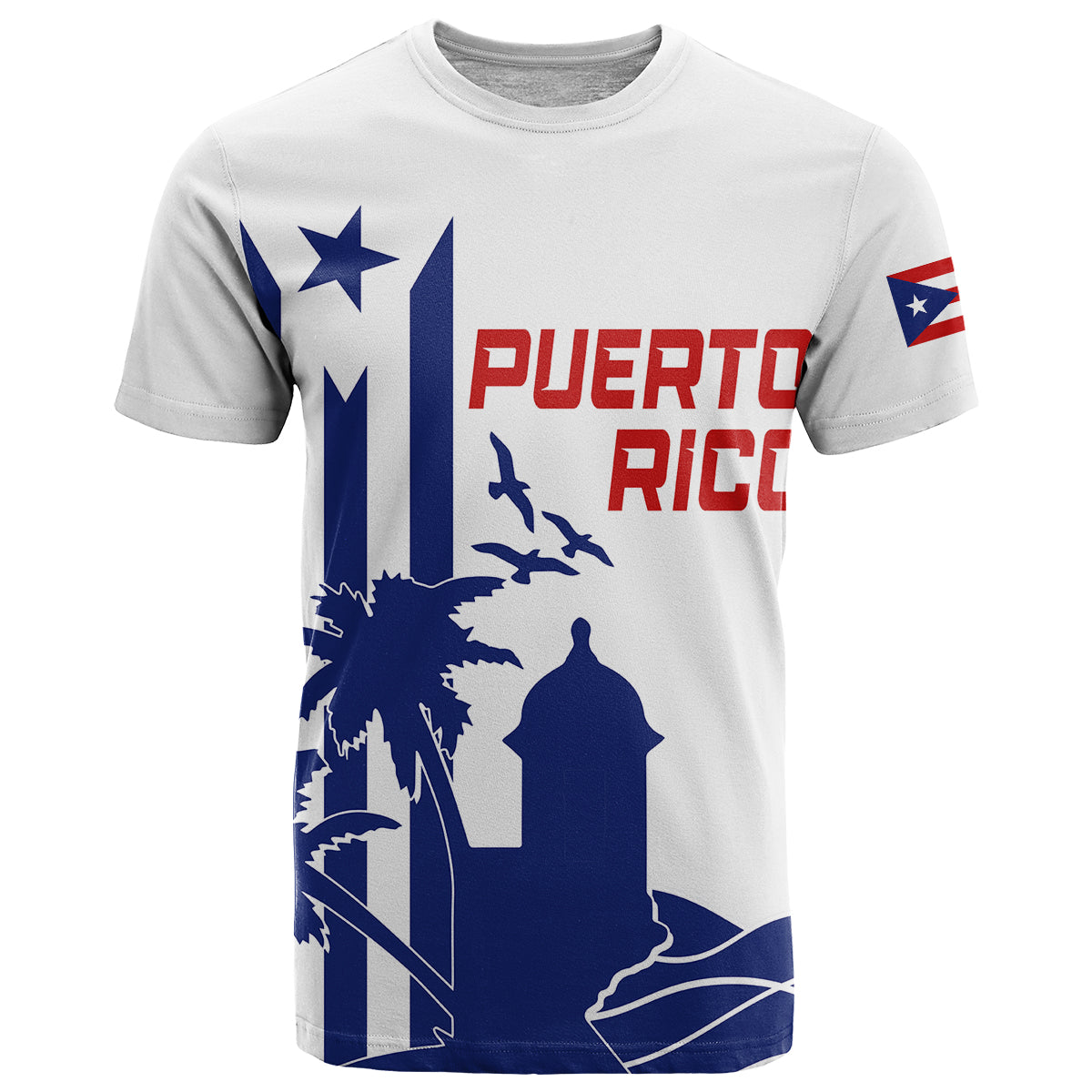 personalised-puerto-rico-baseball-el-morro-silhouette-t-shirt