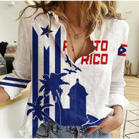 Personalised Puerto Rico Baseball 2023 El Morro Silhouette Women Casual Shirt - Wonder Print Shop