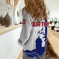 Personalised Puerto Rico Baseball 2023 El Morro Silhouette Women Casual Shirt - Wonder Print Shop