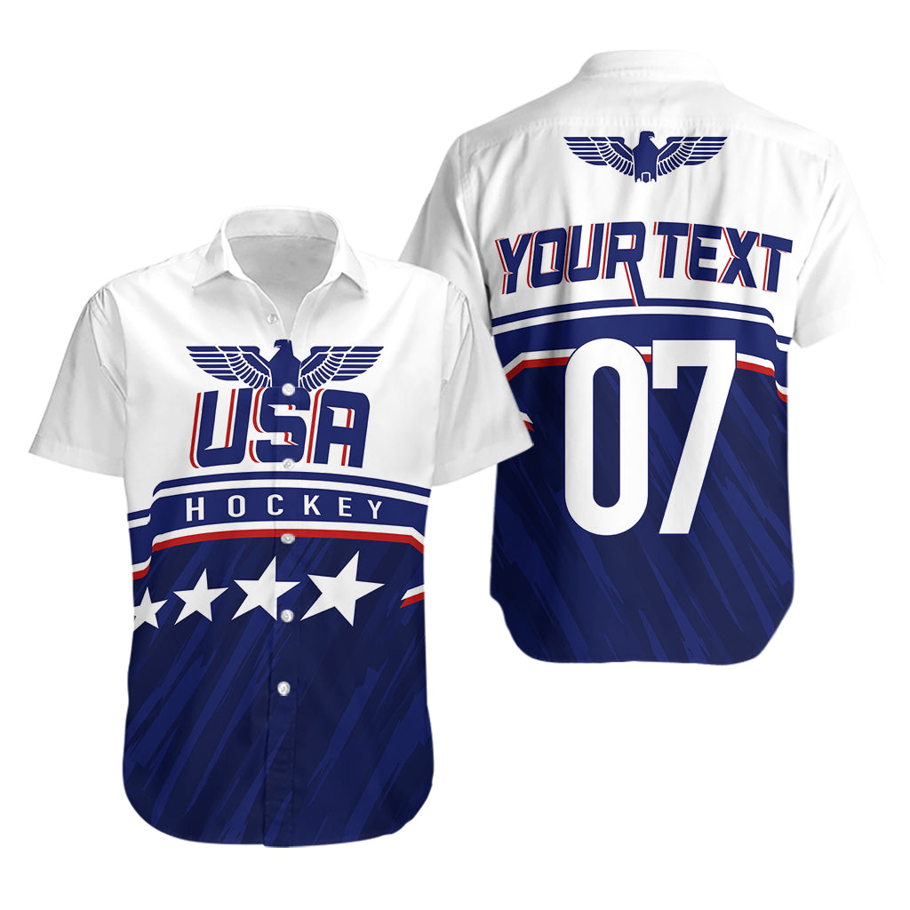 USA Ice Hockey Championship 2023 Star Eagle Hawaiian Shirt - Wonder Print Shop