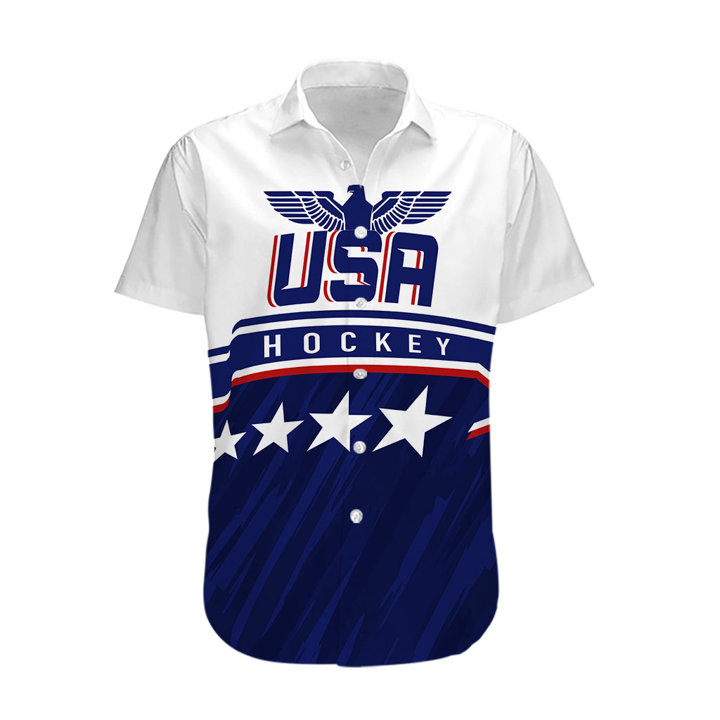 USA Ice Hockey Championship 2023 Star Eagle Hawaiian Shirt - Wonder Print Shop