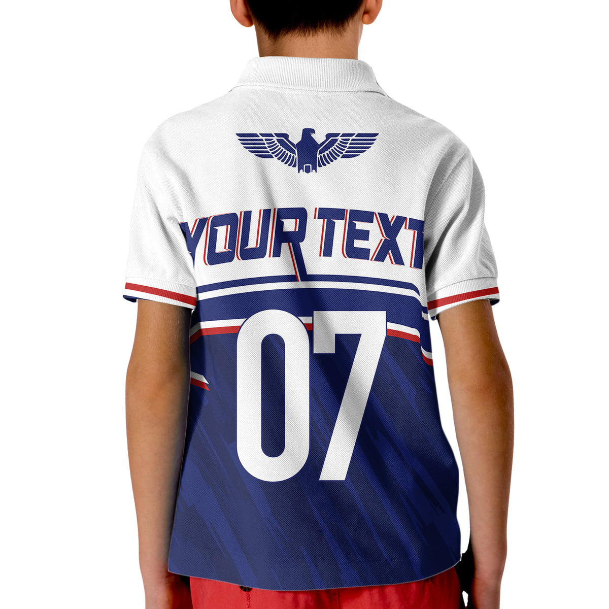 USA Ice Hockey Championship 2023 Star Eagle Polo Shirt for Kid - Wonder Print Shop