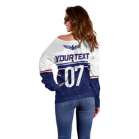 USA Ice Hockey Championship 2023 Star Eagle Off Shoulder Sweater - Wonder Print Shop