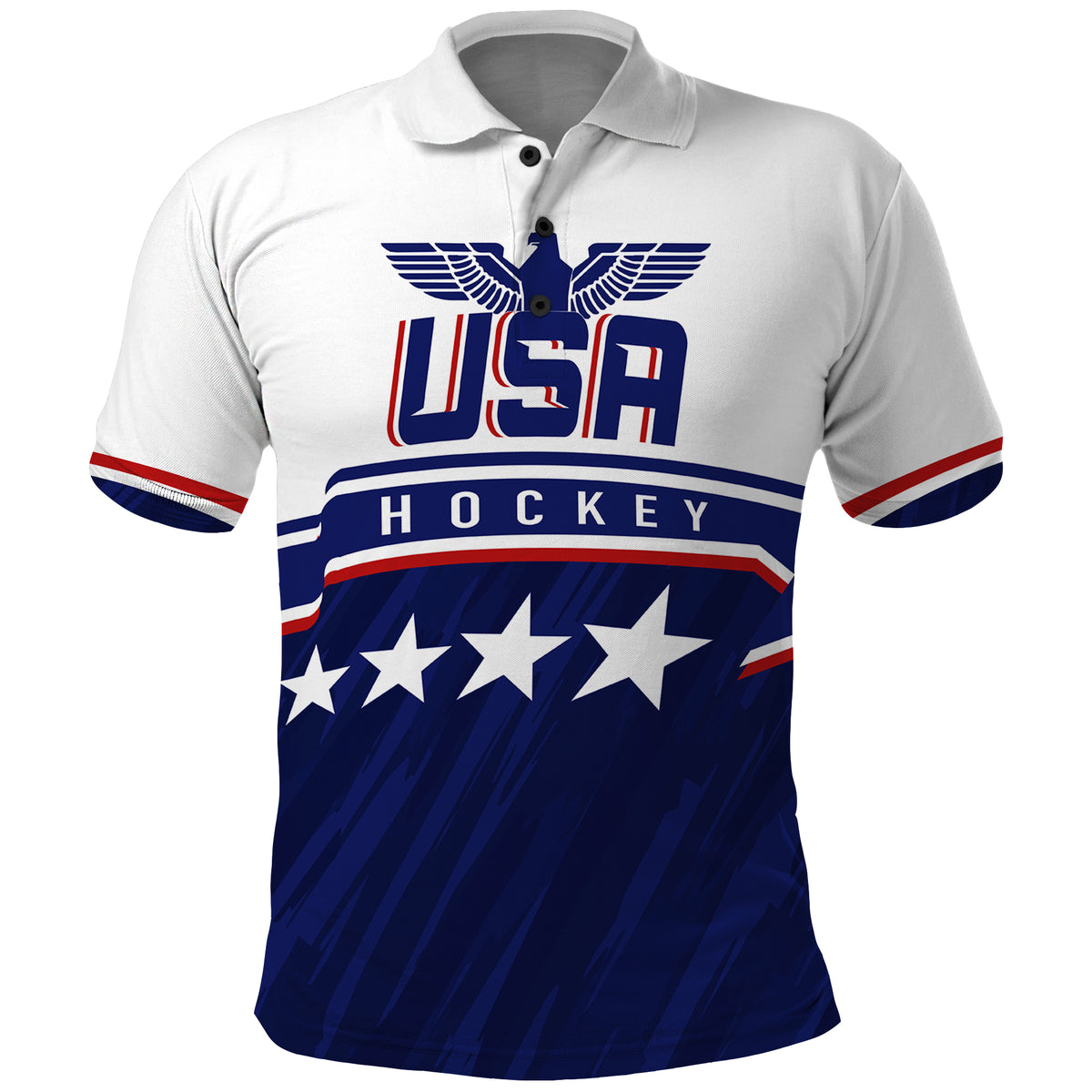 USA Ice Hockey Championship 2023 Star Eagle Polo Shirt - Wonder Print Shop