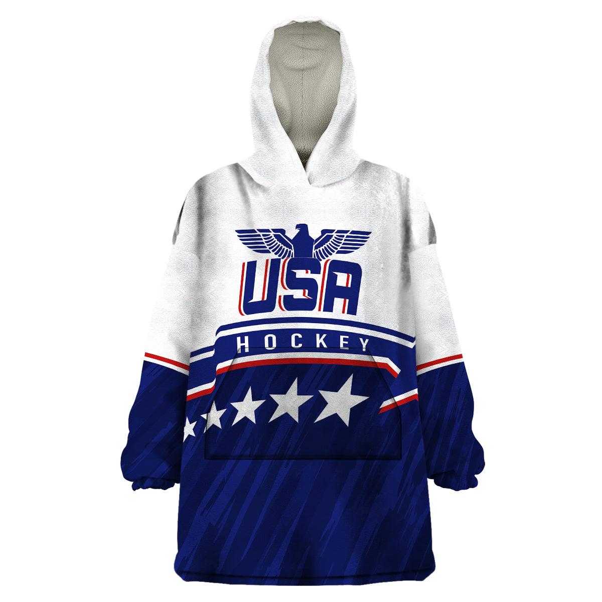 USA Ice Hockey Championship 2023 Star Eagle Wearable Blanket Hoodie - Wonder Print Shop