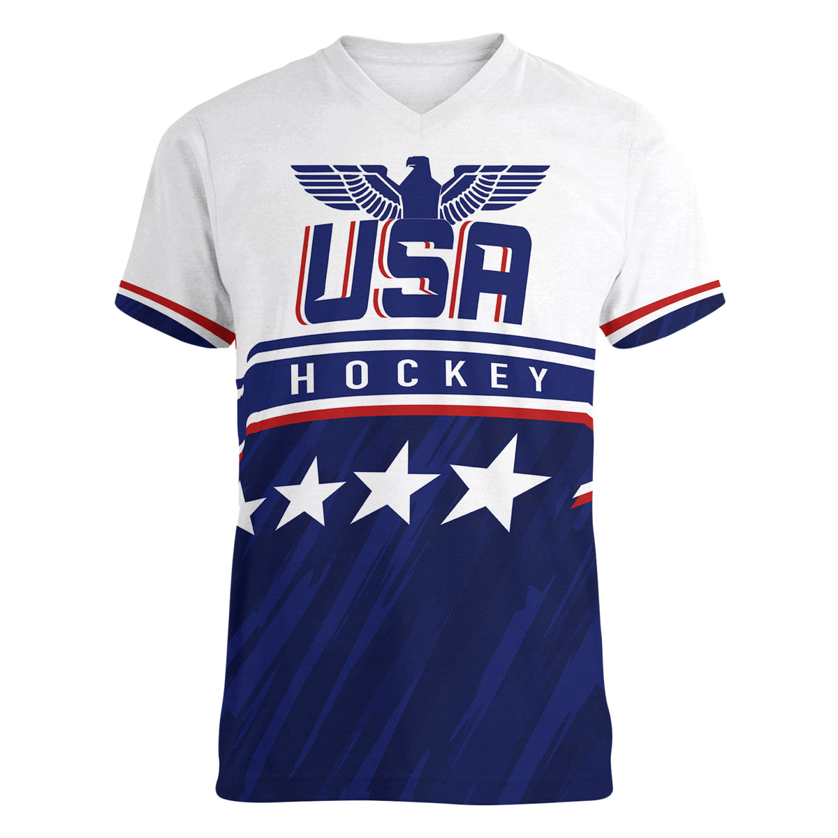 USA Ice Hockey Championship 2023 Star Eagle Women V Neck T Shirt - Wonder Print Shop
