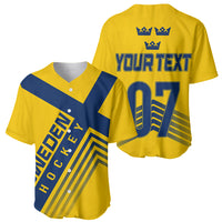 Sweden Ice Hockey Championship 2023 Three Crowns Baseball Jersey - Wonder Print Shop