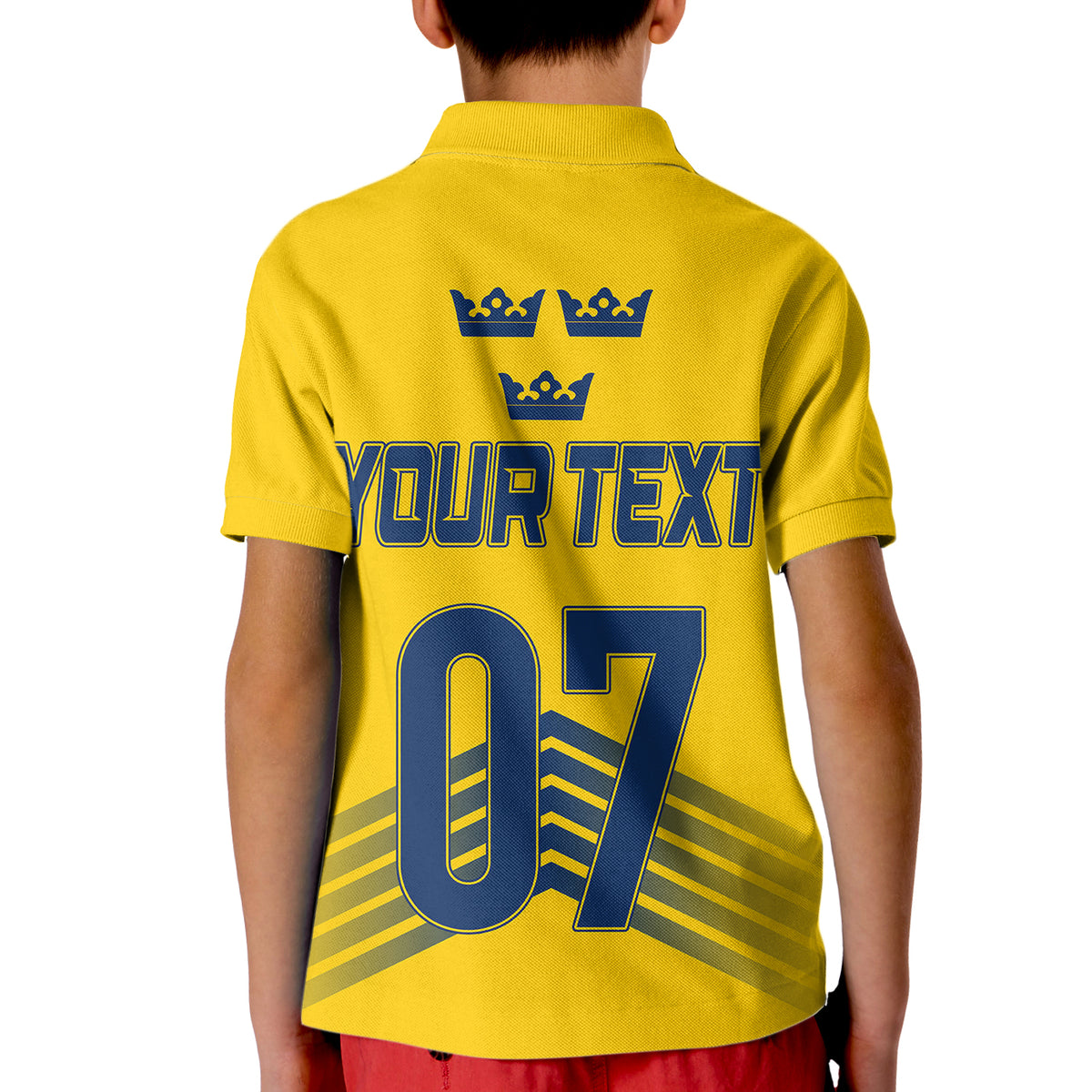 Sweden Ice Hockey Championship 2023 Three Crowns Polo Shirt for Kid - Wonder Print Shop