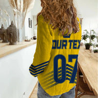 Sweden Ice Hockey Championship 2023 Three Crowns Women Casual Shirt - Wonder Print Shop