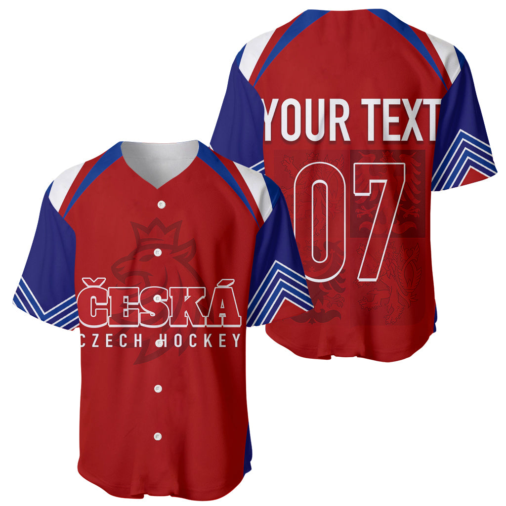 Czech Republic Ice Hockey Championship 2023 Lions Baseball Jersey - Wonder Print Shop