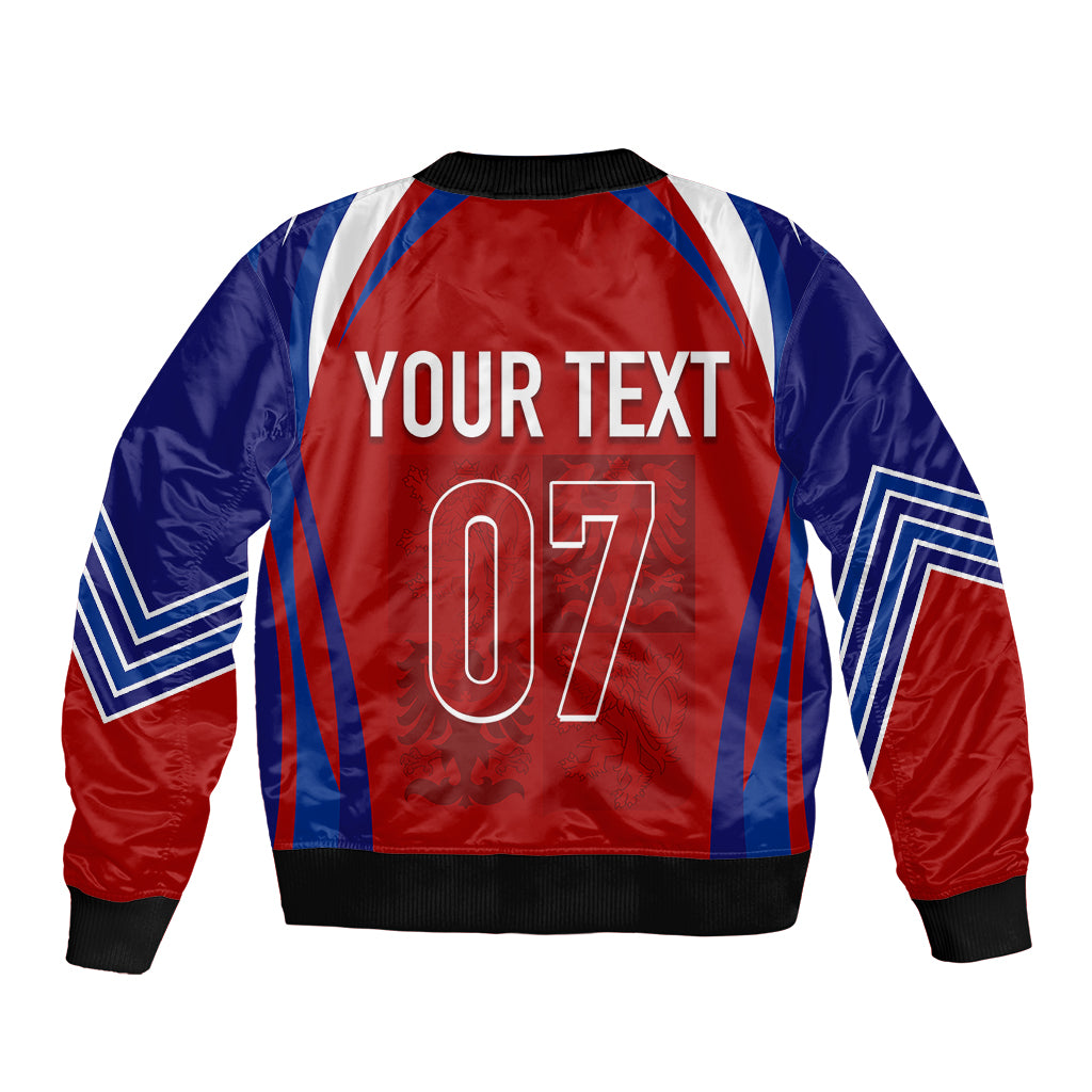 Czech Republic Ice Hockey Championship 2023 Lions Sleeve Zip Bomber Jacket - Wonder Print Shop