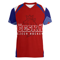 Czech Republic Ice Hockey Championship 2023 Lions Women V Neck T Shirt - Wonder Print Shop