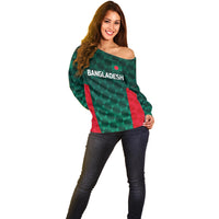(Custom Personalised) Bangladesh Cricket Off Shoulder Sweater Unique Style LT8 - Wonder Print Shop