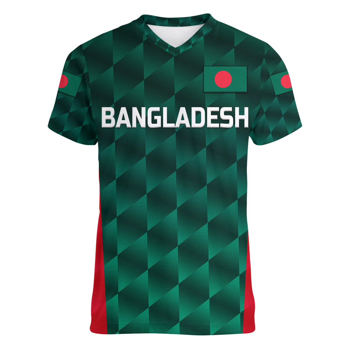 (Custom Personalised) Bangladesh Cricket Women V Neck T Shirt Unique Style LT8 - Wonder Print Shop