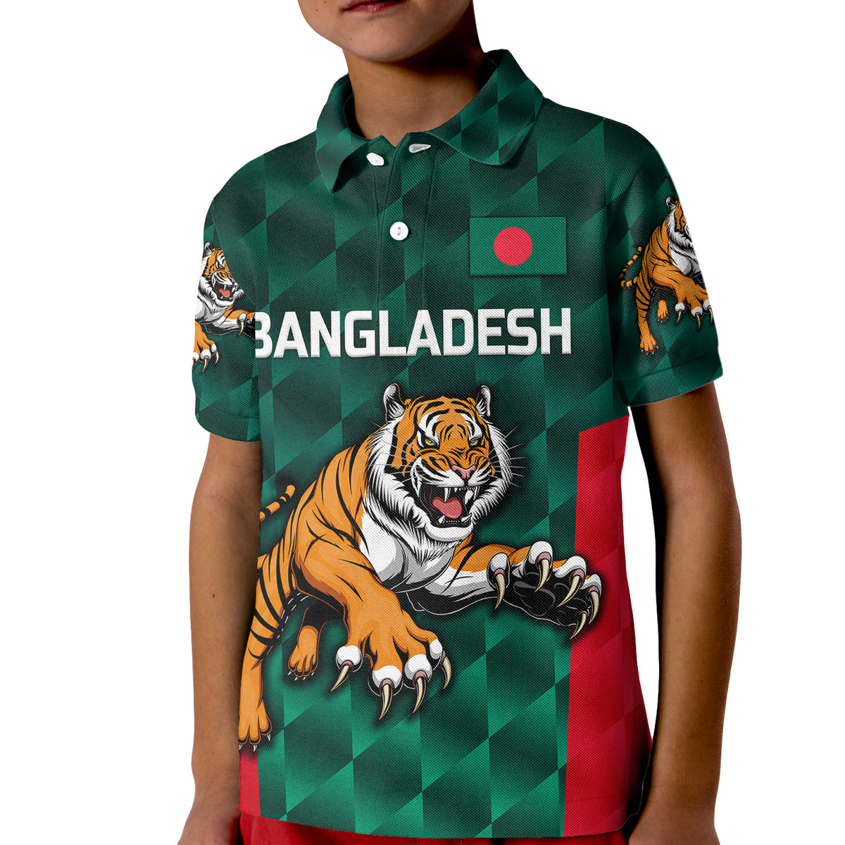 Custom Bangladesh Cricket Polo Shirt for Kid Special Style The Tigers LT8 - Wonder Print Shop