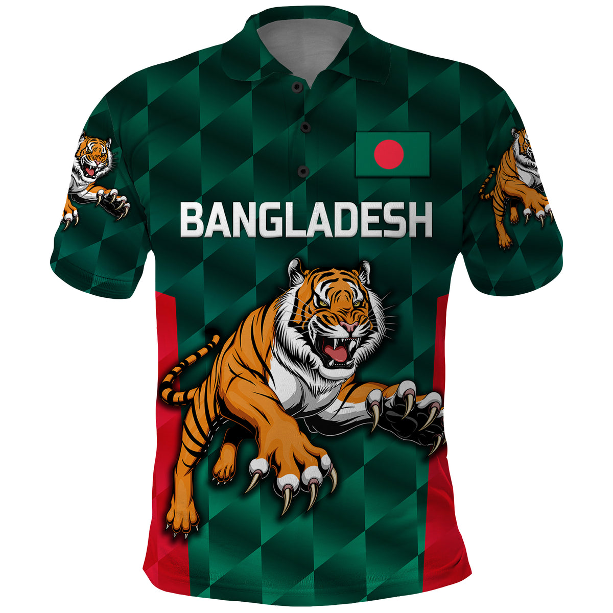 Custom Bangladesh Cricket Polo Shirt Special Style The Tigers LT8 - Wonder Print Shop