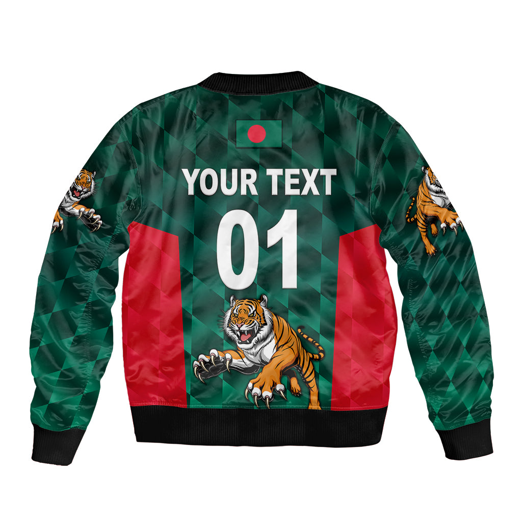 (Custom Personalised) Bangladesh Cricket Sleeve Zip Bomber Jacket Special Style The Tigers LT8 - Wonder Print Shop