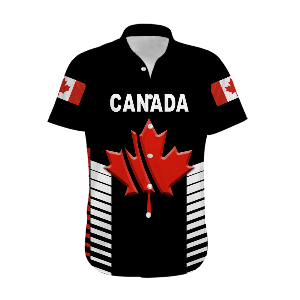 (Custom Personalised) Canada Cricket Hawaiian Shirt Maple Leaf Unique Style - Black LT8 - Wonder Print Shop
